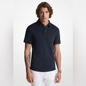 Michael Kors Midnight Navy Cotton Polo Shirt | Classic Slim Fit | Men’s Size M
